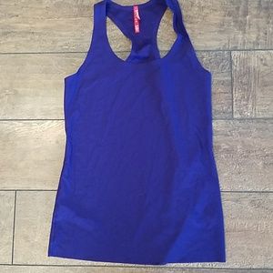 Racerback indigo tank top